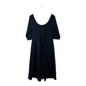 NWT CITY CHIC Black Size 16 A Line Dress Scoop Neck Ponte Pockets Retro Chic